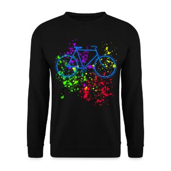 Motif de vélo Motif de vélo Vintage rétro - Sweat-shirt Unisexe - noir - Devant - Alina (178cm) & Michal (187cm)