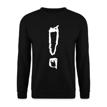 Exclamation mark - Unisex Sweatshirt - black - Front - Alina (178cm) & Michal (187cm)