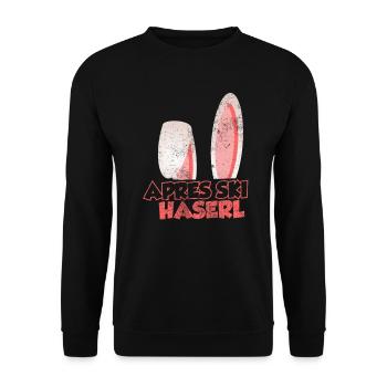 Apres Ski Haserl - Unisex Pullover - Schwarz - Vorne - Alina (178cm) & Michal (187cm)