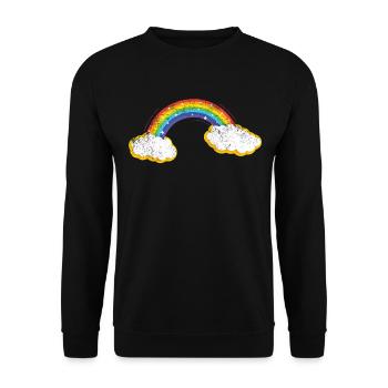 Regenbogen - Unisex Pullover - Schwarz - Vorne - Alina (178cm) & Michal (187cm)