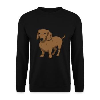 Dachshund - Unisex Pullover - Schwarz - Vorne - Alina (178cm) & Michal (187cm)