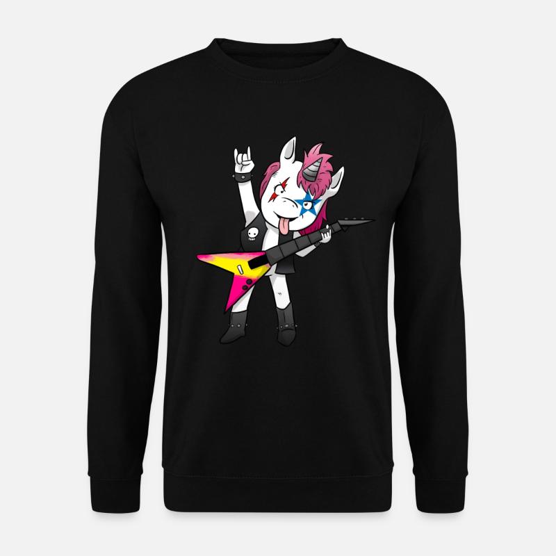 Heavy Metal Unicorn - Unisex Pullover - Schwarz