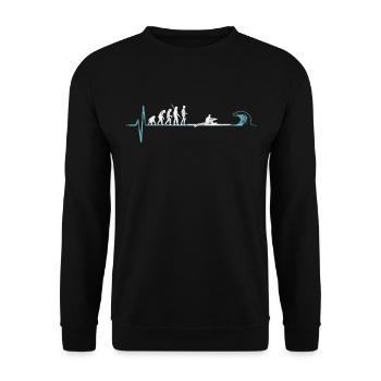 Évolution de l'aviron d'un rameur - Sweat-shirt Unisexe - noir - Devant - Alina (178cm) & Michal (187cm)