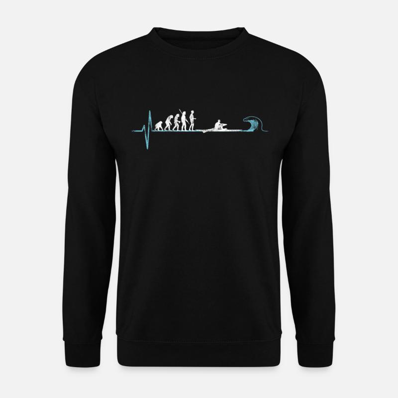 Rudern Evolution eines Ruderer - Unisex Pullover - Schwarz