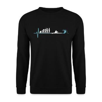 Evolution de l'aviron - Sweat-shirt Unisexe - noir - Devant - Alina (178cm) & Michal (187cm)