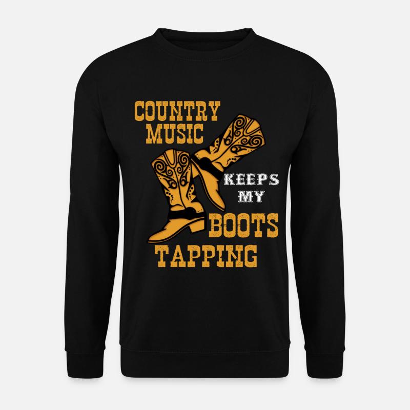 Line dancing, line dancing boots - Unisex Sweatshirt - black