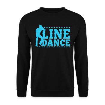 Linedance, Line dancing Linedancer - Unisex Pullover - Schwarz - Vorne - Alina (178cm) & Michal (187cm)