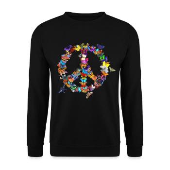 Symbole de paix signe de paix - Sweat-shirt Unisexe - noir - Devant - Alina (178cm) & Michal (187cm)