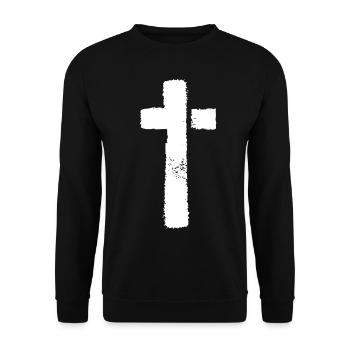 Croix, Jésus, religion, chrétiens - Sweat-shirt Unisexe - noir - Devant - Alina (178cm) & Michal (187cm)