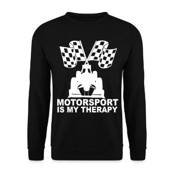 Course de voiture de sport automobile course drapeau course de voiture de sport - Sweat-shirt Unisexe - noir - Devant - Alina (178cm) & Michal (187cm)