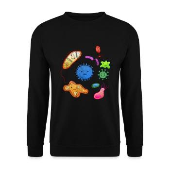 Microorganism microbiology microbiologist bio - Unisex Sweatshirt - black - Front - Alina (178cm) & Michal (187cm)