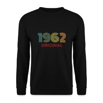 1962 original vintage vintage '62 birthday 60s - Unisex Sweatshirt - black - Front - Alina (178cm) & Michal (187cm)