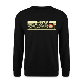 Wombat2 02 01 - Unisex Sweatshirt - black - Front - Alina (178cm) & Michal (187cm)