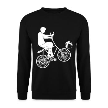 Radballspieler Radball - Unisex Pullover - Schwarz - Vorne - Alina (178cm) & Michal (187cm)