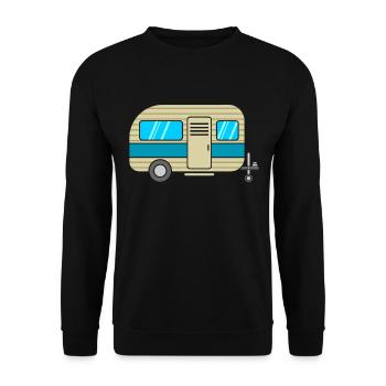 caravane - Sweat-shirt Unisexe - noir - Devant - Alina (178cm) & Michal (187cm)