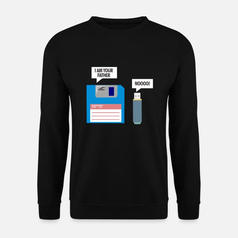 Floppy disk and USB - Unisex Sweatshirt - black