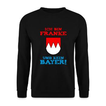 Franke Und Kein Bayer! - Unisex Pullover - Schwarz - Vorne - Alina (178cm) & Michal (187cm)