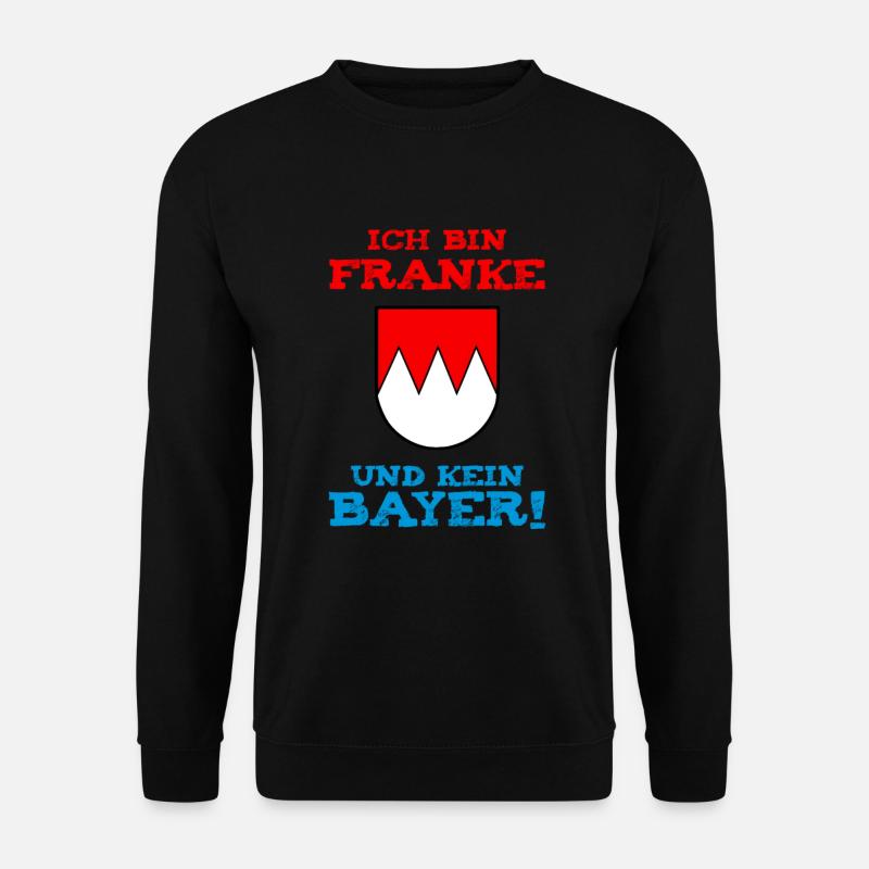 Franke Und Kein Bayer! - Unisex Pullover - Schwarz