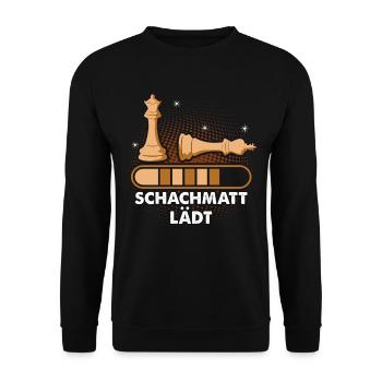 Schachmatt Schach Schachmeister - Unisex Pullover - Schwarz - Vorne - Alina (178cm) & Michal (187cm)