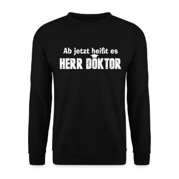 Doktor Doktortitel Dr. - Unisex Pullover - Schwarz - Vorne - Alina (178cm) & Michal (187cm)