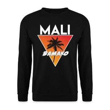 mali mit Hauptstadt - Unisex Pullover - Schwarz - Vorne - Alina (178cm) & Michal (187cm)