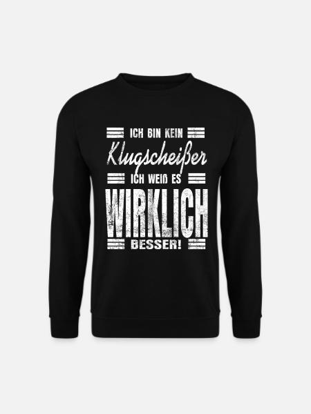 Besserwisser Schüler Student Gymnasium - Unisex Pullover - Schwarz