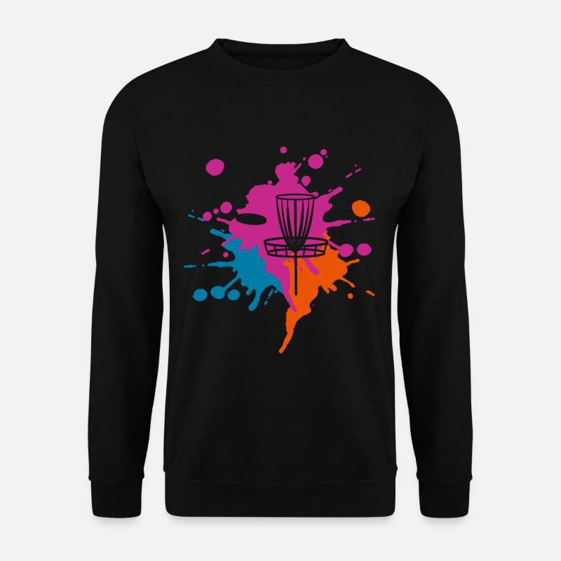 Frisbee-Golf Farbiger Klecks - Unisex Pullover - Schwarz