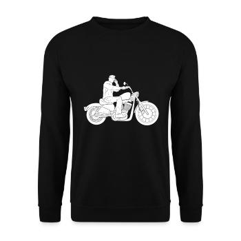 Biker - Sweat-shirt Unisexe - noir - Devant - Alina (178cm) & Michal (187cm)