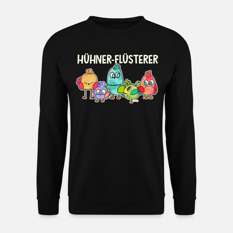 Hühner-Flüsterer Hühner Huhn Landwirt - Unisex Pullover - Schwarz