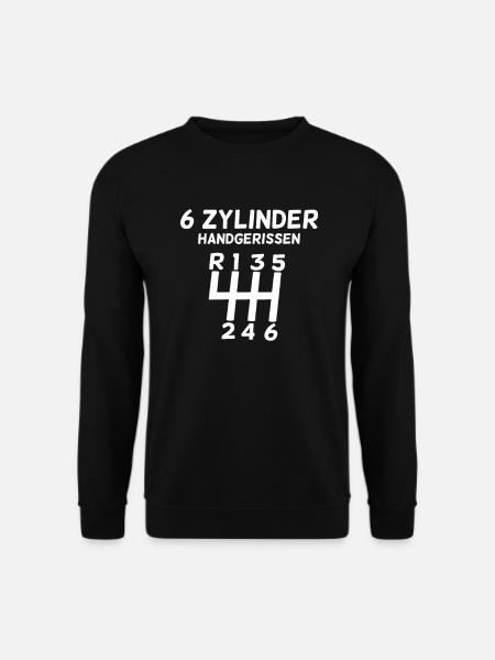 6 Zylinder handgerissen Autotuning Motor Shirt - Unisex Pullover - Schwarz