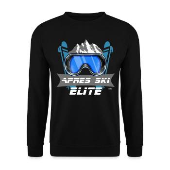 Apres ski elite skier winter sports - Unisex Sweatshirt - black - Front - Alina (178cm) & Michal (187cm)