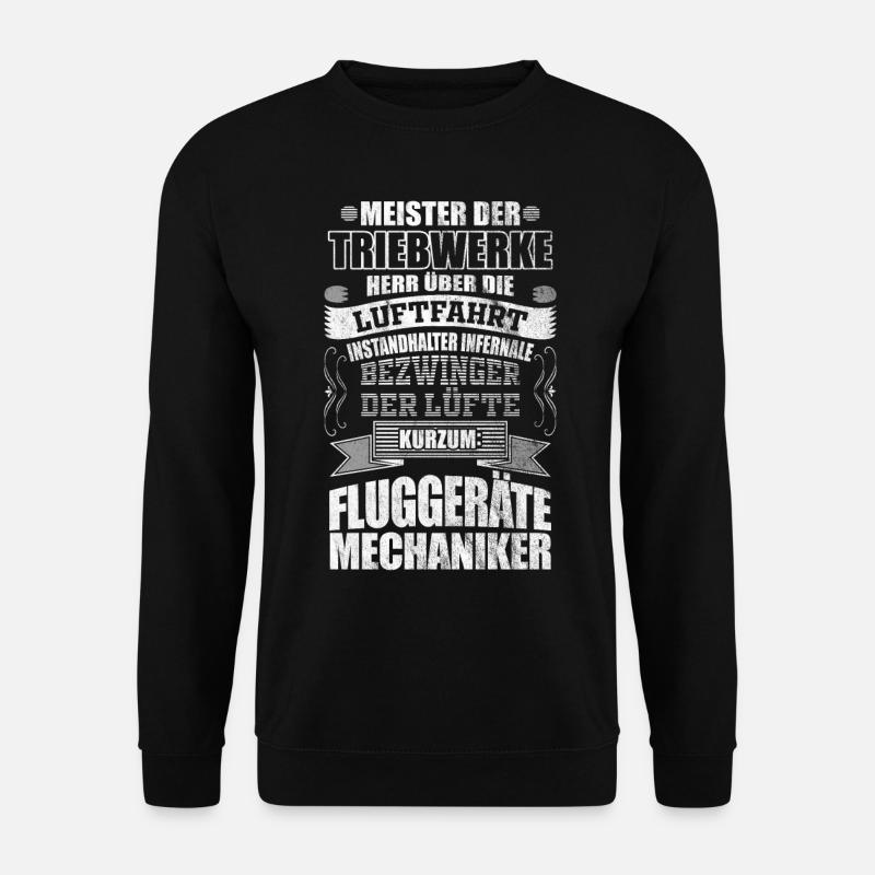 Fluggerätmechaniker Flugzeugmechaniker Luftfahrt - Unisex Pullover - Schwarz
