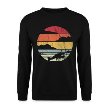 Lobster crustacean - Unisex Sweatshirt - black - Front - Alina (178cm) & Michal (187cm)