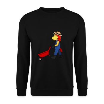 Gardener Unicorn - Unisex Pullover - Schwarz - Vorne - Alina (178cm) & Michal (187cm)