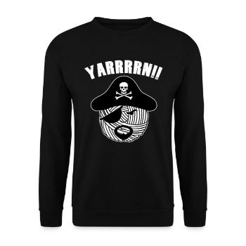 Crochet, crochet pirate - Sweat-shirt Unisexe - noir - Devant - Alina (178cm) & Michal (187cm)