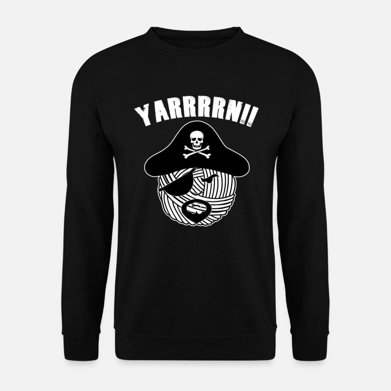 Häkeln, Häkeln Pirat - Unisex Pullover - Schwarz