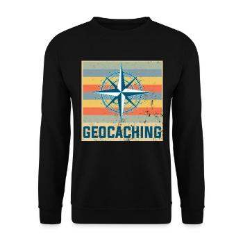 geocaching - Unisex Pullover - Schwarz - Vorne - Alina (178cm) & Michal (187cm)