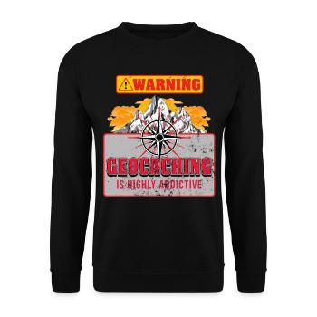 Geocaching - Unisex Pullover - Schwarz - Vorne - Alina (178cm) & Michal (187cm)