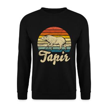 Tapir Tapir Tapir - Unisex Pullover - Schwarz - Vorne - Alina (178cm) & Michal (187cm)