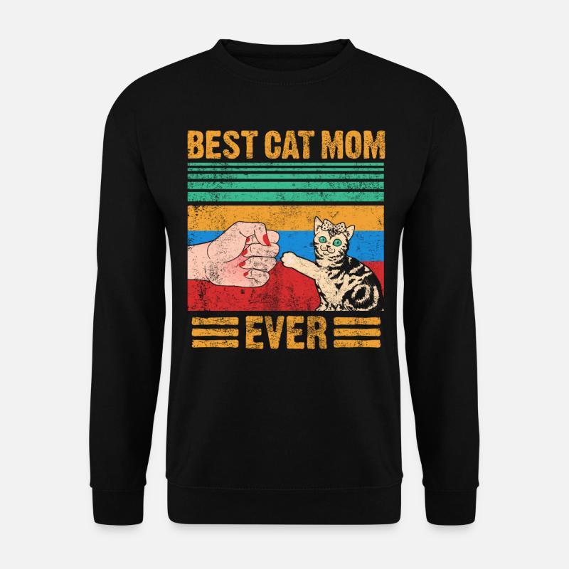 Best Cat Mom Ever - Unisex Sweatshirt - black