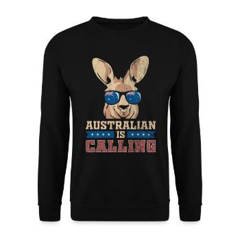 Kangaroo Australia animal outback gift idea - Unisex Sweatshirt - black - Front - Alina (178cm) & Michal (187cm)