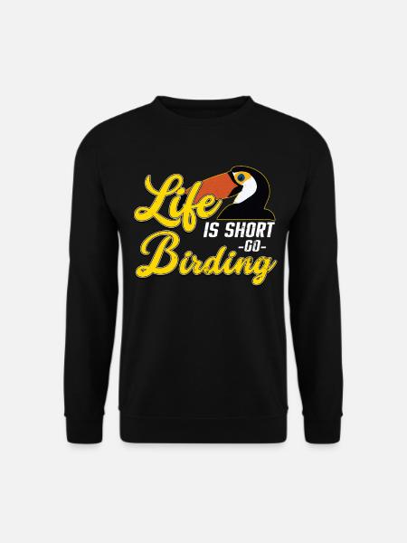 Vögel beobachten, Geschenk Vögel beobachten - Unisex Pullover - Schwarz