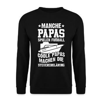 Steuerfachangestellter Steuerberater Papa Vatertag - Unisex Pullover - Schwarz - Vorne - Alina (178cm) & Michal (187cm)