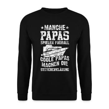 Steuerberater Steuererklärung Papa Vatertag - Unisex Pullover - Schwarz - Vorne - Alina (178cm) & Michal (187cm)