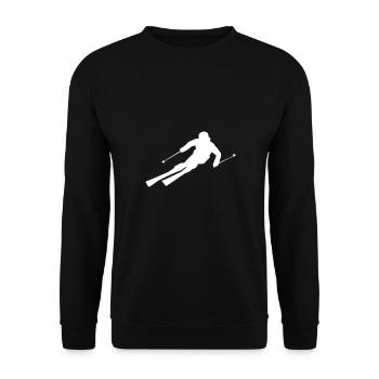 skier - Unisex Sweatshirt - black - Front - Alina (178cm) & Michal (187cm)
