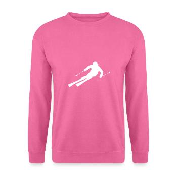 Skifahrer - Unisex Pullover - Pink - Vorne