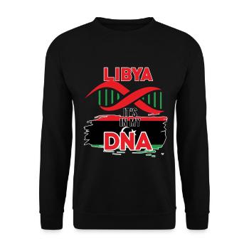 libya is in my DNA - Unisex Sweatshirt - black - Front - Alina (178cm) & Michal (187cm)
