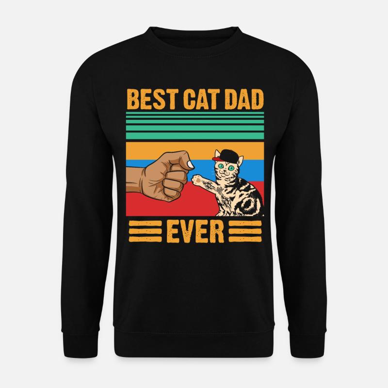 Meilleur papa de chat jamais - Sweat-shirt Unisexe - noir