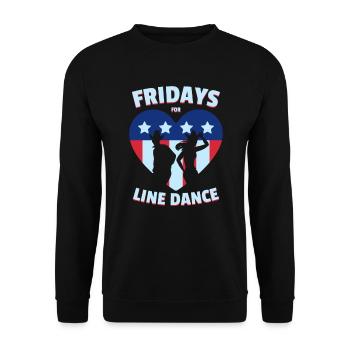Fridays for Linedance Couple danse de couple - Sweat-shirt Unisexe - noir - Devant - Alina (178cm) & Michal (187cm)