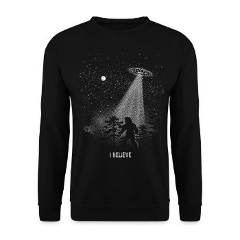 I Believe in Bigfoot - Unisex Pullover - Schwarz - Vorne - Alina (178cm) & Michal (187cm)